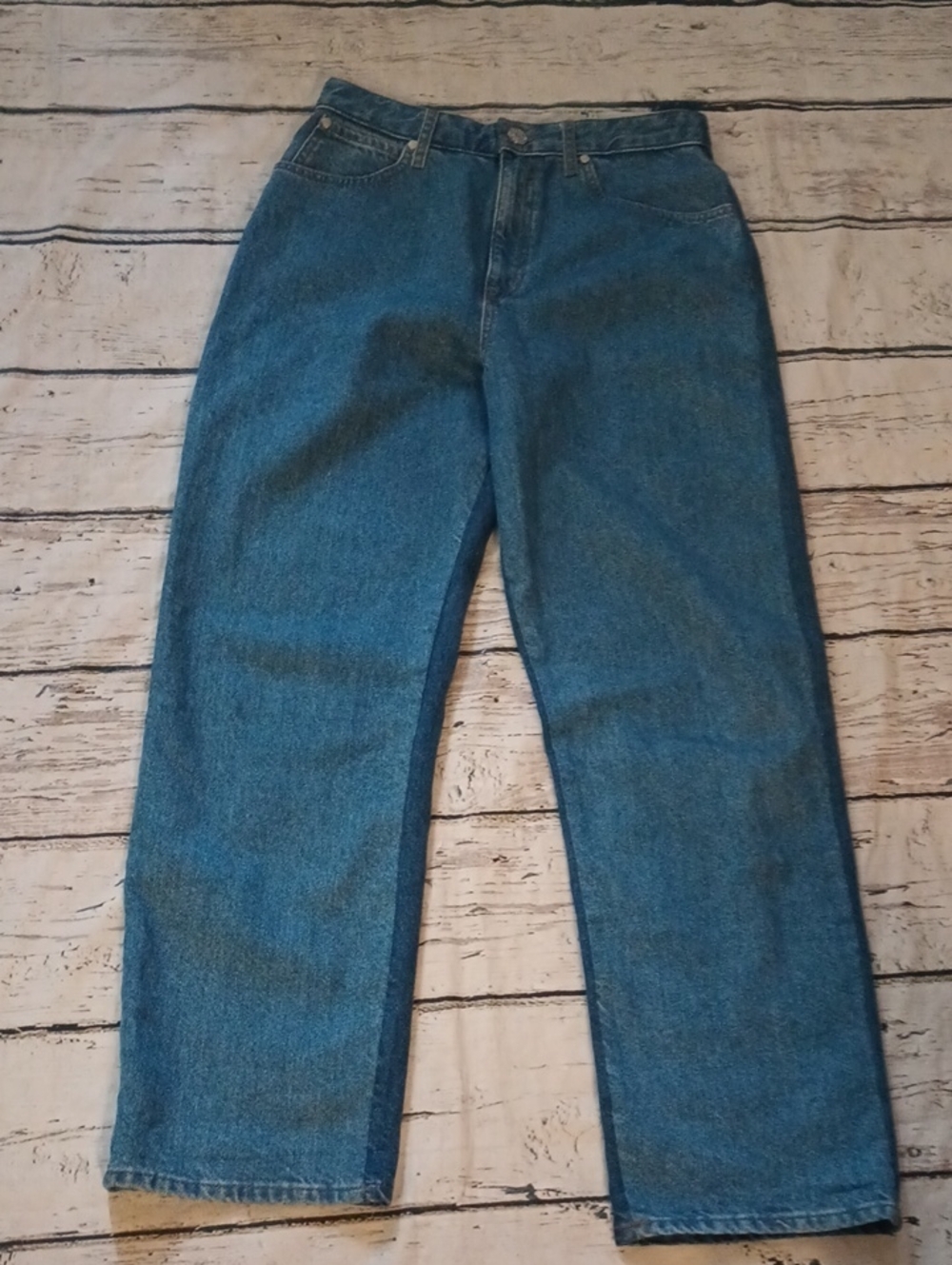 Sandro Women's Blue Med Light Wash Mom High Rise Jeans Eu 42